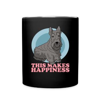 chiens terriers écossais | Cadeau de propriétaire de chien - Mug uni - noir - Devant
