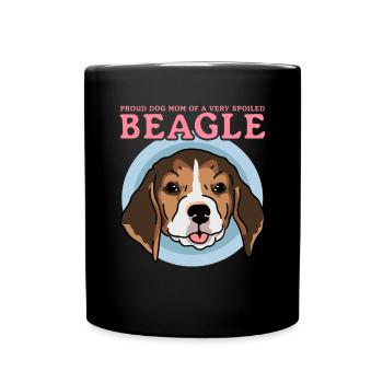 Beagle Maman Chien Maman Chien Propriétaire Cadeau - Mug uni - noir - Devant