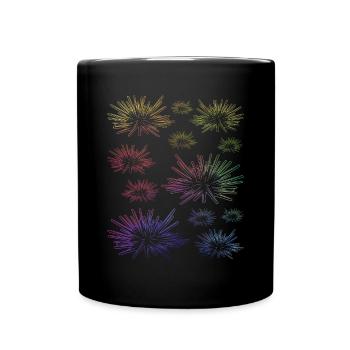 Seeigel Meerestier Seeigel-Liebhaber Seeigel - Tasse einfarbig - Schwarz - Vorne