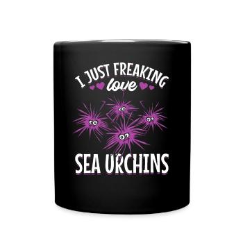 Ich flippe einfach aus wie Seeigel - Tasse einfarbig - Schwarz - Vorne