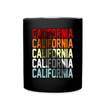 Cadeau California Life - Mug uni - noir - Devant