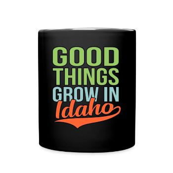 Good Things Grow in Idaho Gift - Full Colour Mug - black - Front