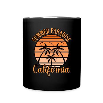 Summer Paradise California Gift - Full Colour Mug - black - Front