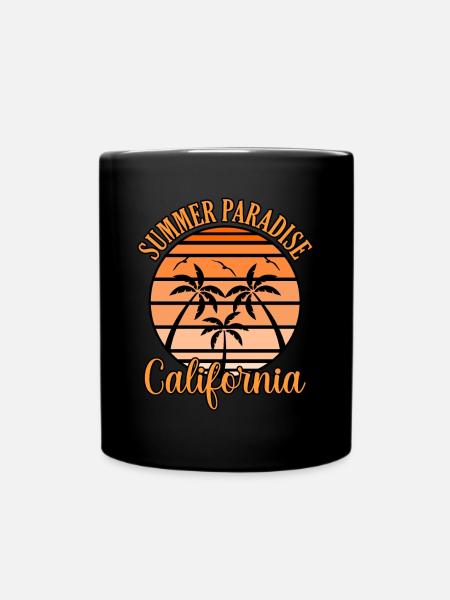 Cadeau Summer Paradise California - Mug uni - noir