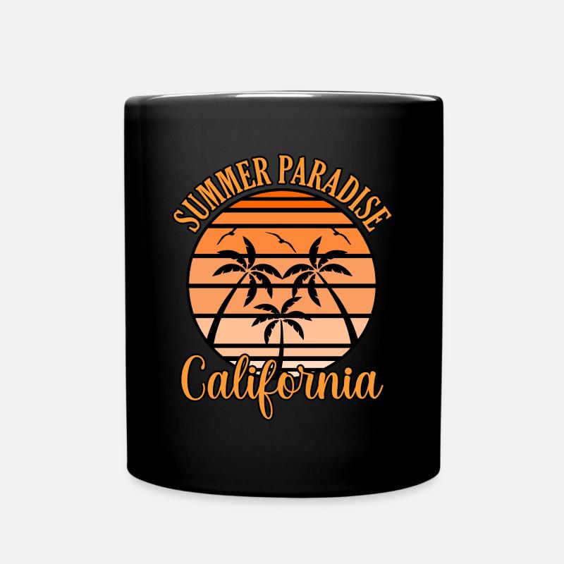 Cadeau Summer Paradise California - Mug uni - noir