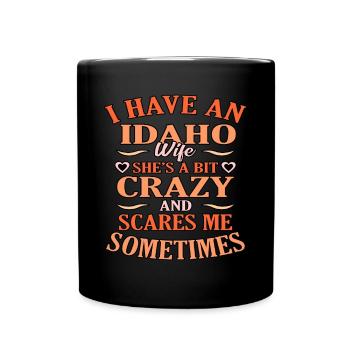 Idaho ehefrau lustiges Geschenk - Tasse einfarbig - Schwarz - Vorne