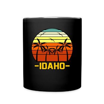Idaho Erkunden Geschenk - Tasse einfarbig - Schwarz - Vorne