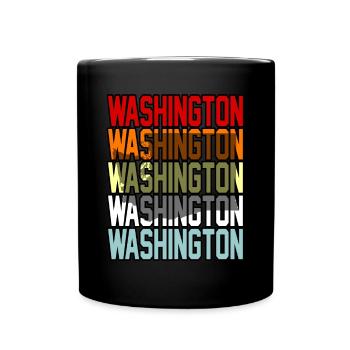 Besuchen Sie Washington Gift - Tasse einfarbig - Schwarz - Vorne