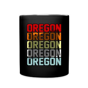 Oregon Loves Home Gift - Full Colour Mug - black - Front