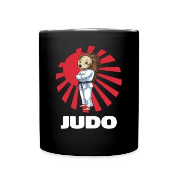 Judo Hedgehog - Judoka Judoist Kampfsport Japan - Tasse einfarbig - Schwarz - Vorne