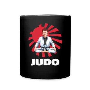 Judo Buddha - Judoka Judoist Kampfsportarten Japan - Tasse einfarbig - Schwarz - Vorne