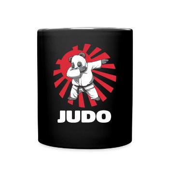 Dabbing Judo Panda - Judoka Judoist - Tasse einfarbig - Schwarz - Vorne