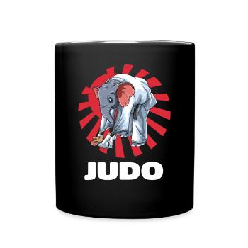 Judo-Tiere - Niedliche Kampfsportarten Japan Judo - Tasse einfarbig - Schwarz - Vorne