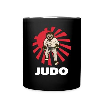Judo Faultier - Judoka Judoist Kampfsport Japan - Tasse einfarbig - Schwarz - Vorne