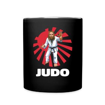 Judo Jesus - Judoka Judoist Kampfsportarten Japan - Tasse einfarbig - Schwarz - Vorne