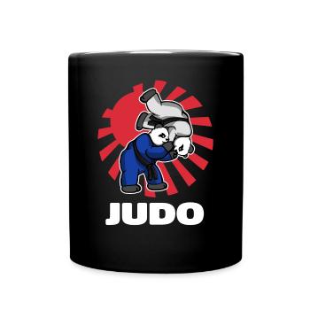 Judo Panda Fighters - Judoka Judoist - Tasse einfarbig - Schwarz - Vorne