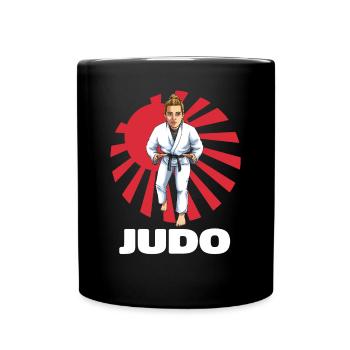 Judo Frauen - Judoka Judoist Kampfsport Japan - Tasse einfarbig - Schwarz - Vorne