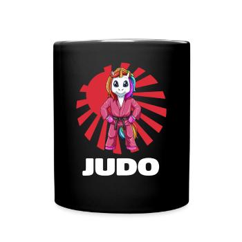 Judo Unicorn - Judoka Judoist Kampfsport Japan - Tasse einfarbig - Schwarz - Vorne