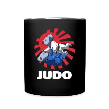 Niedliche Judo-Koala-Kämpfer - Judoka Koala - Tasse einfarbig - Schwarz - Vorne