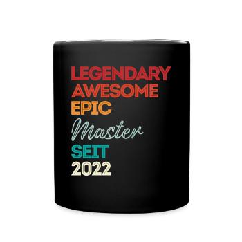 Master 2022 Abschluss Geschenk Studium Absolvent - Tasse einfarbig - Schwarz - Vorne