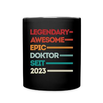 Doktor 2023 Doktorand Promotion Dissertation - Tasse einfarbig - Schwarz - Vorne
