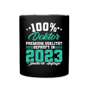 Doktor 2023 Doktorand Promotion Dissertation - Tasse einfarbig - Schwarz - Vorne