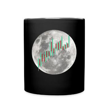 Crypto Trading Stock Chart Cot to the Moon - Mug uni - noir - Devant