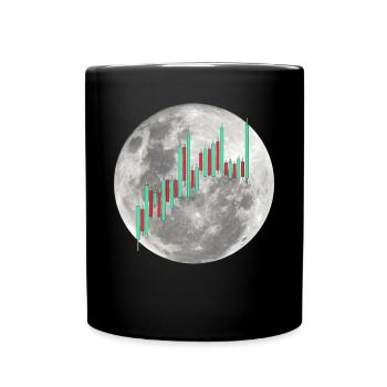 Graphique boursier de bougie Crypto Quote To The Moon - Mug uni - noir - Devant