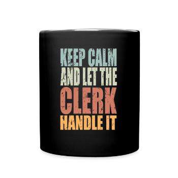 Restez calme Clerk - Mug uni - noir - Devant
