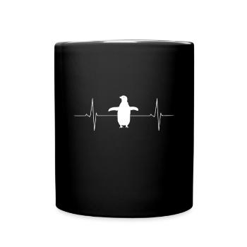 Battement de cœur de pingouin de la glace des pingouins du pôle Nord - Mug uni - noir - Devant
