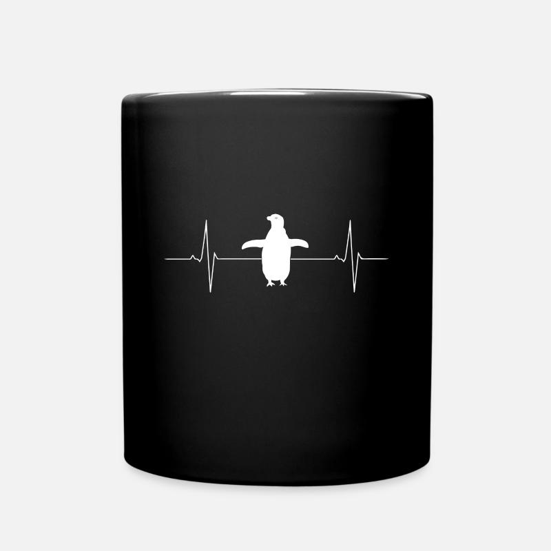 Pinguin Herzschlag vom Nordpol Pinguine Eis - Tasse einfarbig - Schwarz