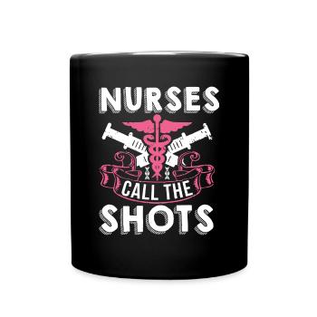 Krankenschwester zu den Spritzen - Tasse einfarbig - Schwarz - Vorne