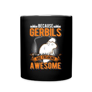 Gerbil Gift Racing Rat Germesau - Full Colour Mug - black - Front