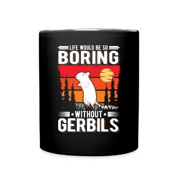 Gerbil Gift Racing Rat Germesau - Full Colour Mug - black - Front
