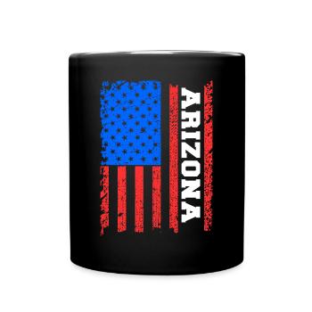 Arizona Usa flaggen geschenk - Tasse einfarbig - Schwarz - Vorne