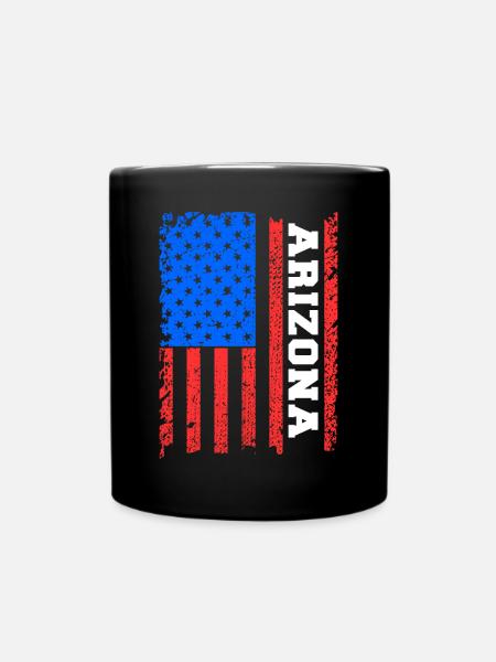 Arizona Usa flaggen geschenk - Tasse einfarbig - Schwarz
