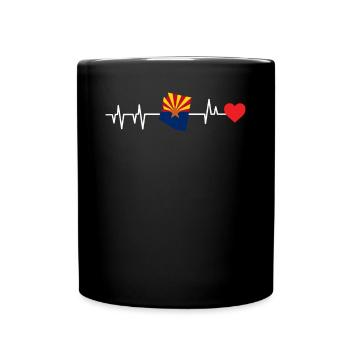 Arizona herzschlag geschenk - Tasse einfarbig - Schwarz - Vorne