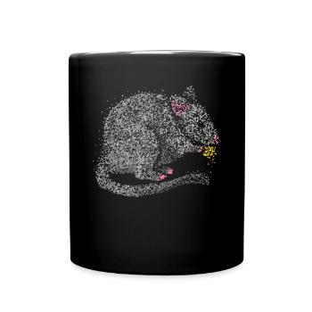 Rat Rats Domestic rat Wandering rat Rat breeder - Full Colour Mug - black - Front
