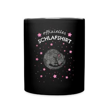 Schlafshirt Ratte Rattenbesitzer Rattenliebhaber - Tasse einfarbig - Schwarz - Vorne