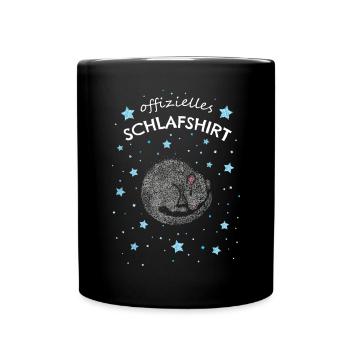 Offizielles Schlafshirt Ratte Rattenbesitzer - Tasse einfarbig - Schwarz - Vorne