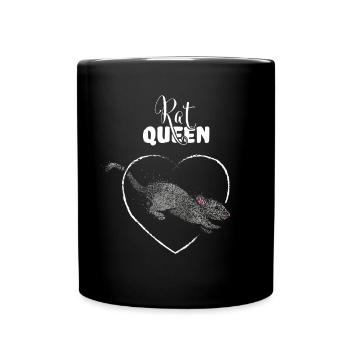 Rats Queen Rat Rat Owner Rat Lover - Full Colour Mug - black - Front