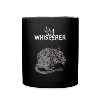 Rat Whisperer Rat Owner Rat Breeder - Full Colour Mug - black - Front