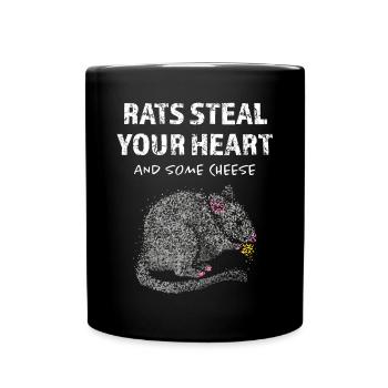 Rat Rats Rat Owner Rat Lover - Full Colour Mug - black - Front