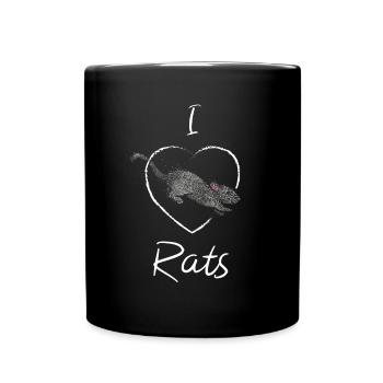 Rat Rat Owners Rat Lovers Rodents - Full Colour Mug - black - Front