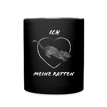 Ratte Rattenbesitzer Rattenliebhaber Rattenzüchter - Tasse einfarbig - Schwarz - Vorne