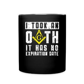 I Took An Oath It Has No Expiration Date Freemason - Full Colour Mug - black - Front