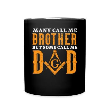 Franc-maçon Papa Fraternel Franc-maçonnerie Square Compass - Mug uni - noir - Devant