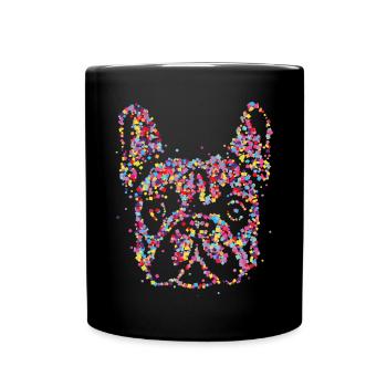 Français Bulldog Frechie Chien Maman - Mug uni - noir - Devant