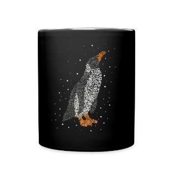 Pinguin Kaiserpinguin Seevogel Zootiere Pinguine - Tasse einfarbig - Schwarz - Vorne