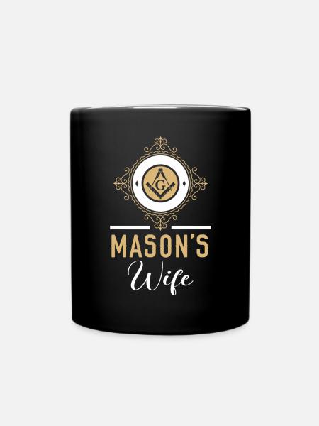 Femme de maçon Franc-maçon franc-maçonnique franc-maçonnique - Mug uni - noir